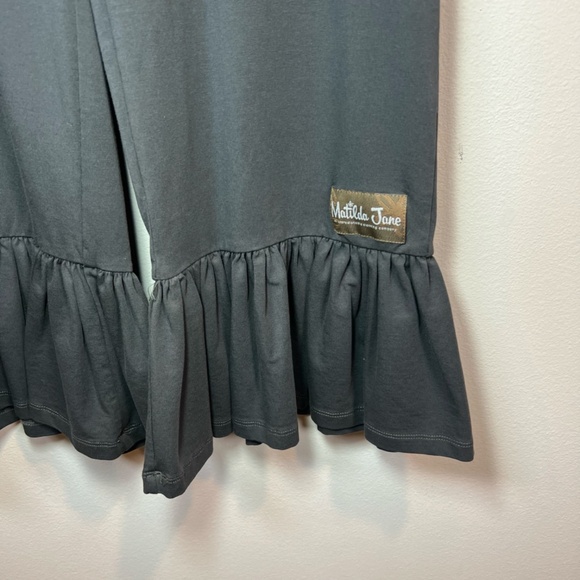 Matilda Jane Women's Big Ruffle Pants Brace the Gray Boho Hippie Flare Fun Small - Picture 3 of 8